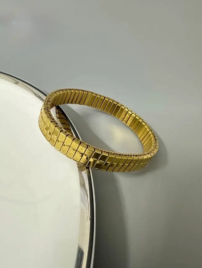 Geometric Gold Bracelet (Adjustable)