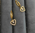 Open Heart Crystal Huggies