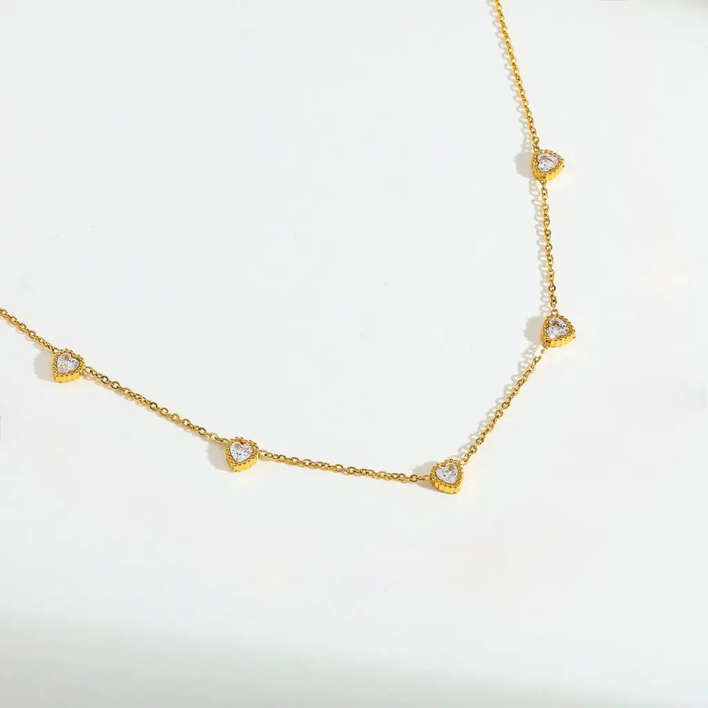 Eternal Hearts Dainty Charm Necklace